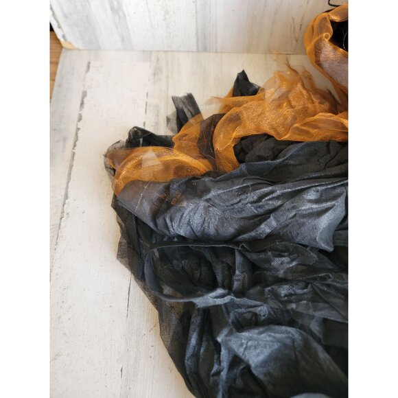 Orange grim reaper hanging prop Halloween decor web spider - Picture 3 of 9